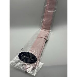 New Oscar De La Renta Necktie 100% Silk Solid Pink Peon Made in Portugal